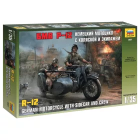 Zvezda - German WWII Sidecar R12 with crew (3607)