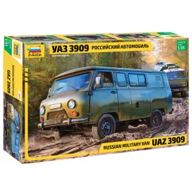 Zvezda - UAZ 3909 Russian Military Van harcjármű makett