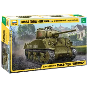 Zvezda - American medium tank M4A2(76)W "Sherman"