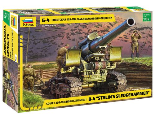Zvezda - 1:35 Soviet 203-mm Howitzer m1931 B-4 Stalin's Sledgehammer
