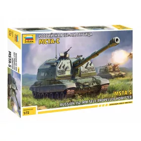 Zvezda - MSTA-S Self Propelled Howitzer harcjármű makett