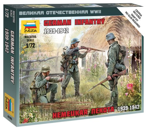 Zvezda - German Infantry /1939-1942/ 1:72 (6105)