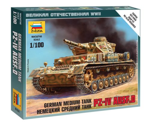 Zvezda - German Medium Tank Pz-Iv Ausf.D 1:100 (6151)