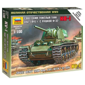 Zvezda - Kv-1 With F-32 Gun 1:100 (6190)