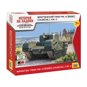   Zvezda - 1:100 British tank MK. IV (A22C)  CHURCHILL MK. V - snap-fit
