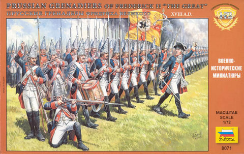 Zvezda - Prussian Grenadiers (Frederick Ii. The Great)